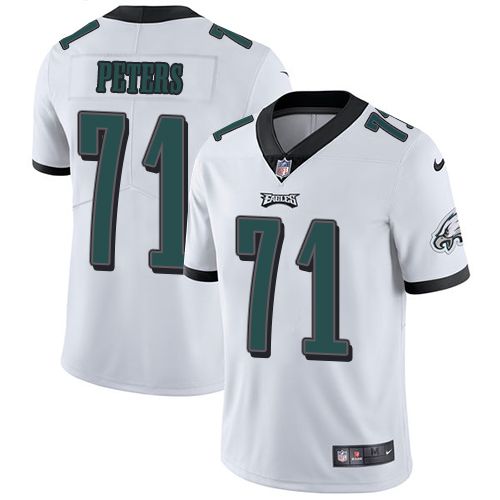 Men Philadelphia Eagles 71 Jason Peters Nike White Vapor Limited NFL Jersey